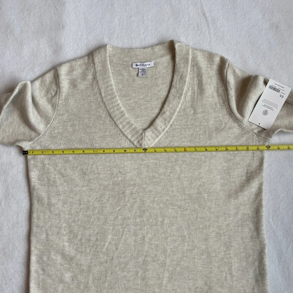 NWT Athleta Westwood Sweater MSRP $169 Oatmeal Neutral XL Wool Blend Minimalist - Picture 9 of 12